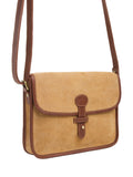 Celtic & Co. sand suede crossbody bag UK version