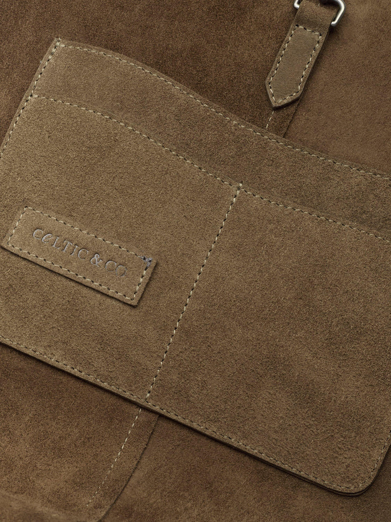 Celtic & Co. slouchy suede shoulder bag khaki, UK version