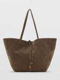 Mango khaki suede tote bag, UK version