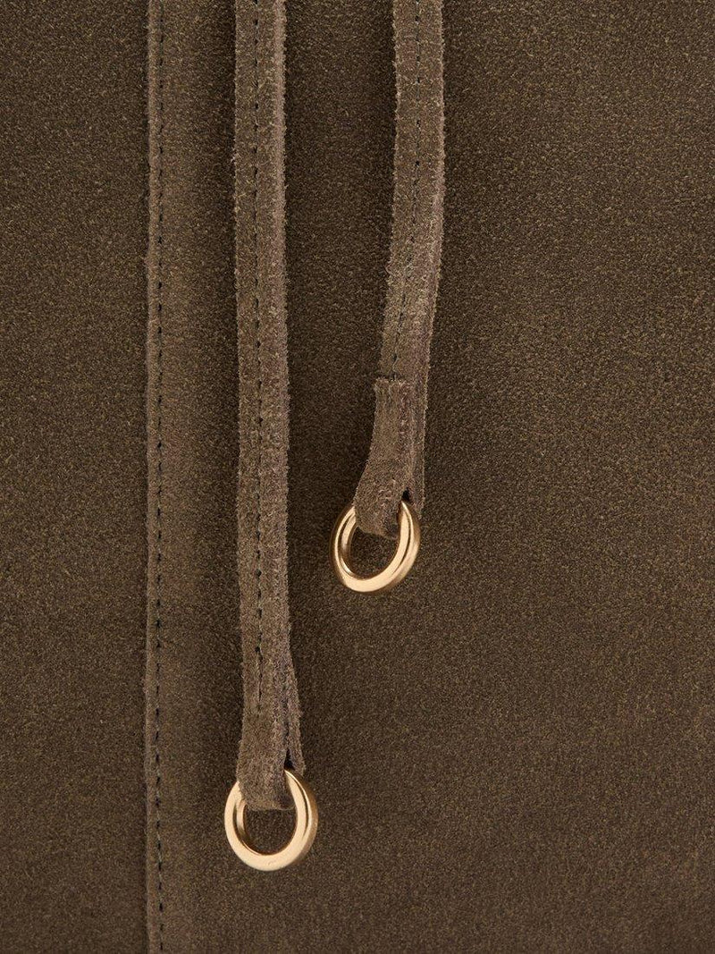 Mango khaki suede tote bag, UK version