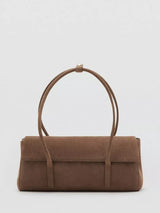 John Lewis Mango Suede Shoulder Satchel Bag, Brown- Buy online at McGrocer