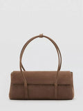 Mango suede satchel bag brown, UK version