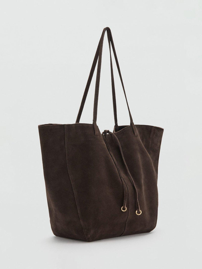 Mango leather tote bag chocolate (British brand)