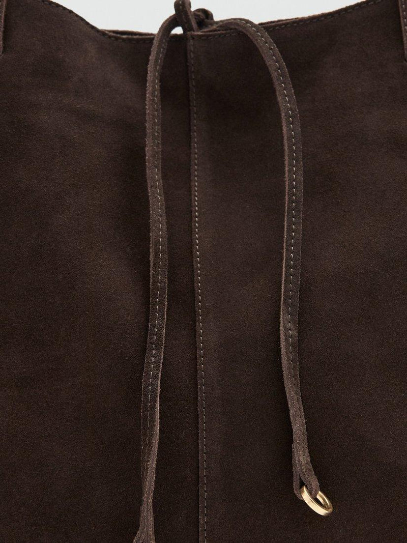 Mango leather tote bag chocolate (British brand)