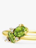 DPT Antwerp peridot diamond cluster ring - British product