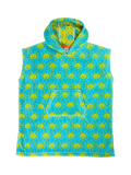 Frugi kids hooded towel organic cotton blue multi, UK version