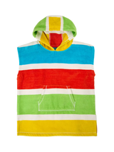 John Lewis Frugi Kids' Havana Cotton Stripe Hooded Towel, Multi- Buy online at McGrocer