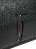 Tommy Hilfiger pebble grain flap pocket duffel bag black - British product