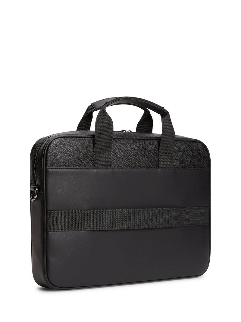 Tommy Hilfiger laptop bag black pebble grain - British product