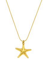 John Lewis Orelia Waterproof LUXE Starfish Charm Necklace, Pale Gold- Buy online at McGrocer