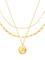 John Lewis Orelia Waterproof LUXE Coin Multi-Row Chain Necklace Pale Gold- Buy online at McGrocer