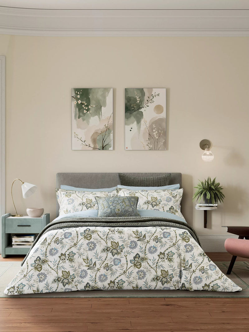 Bedeck of Belfast Emira duvet set teal green (British brand)