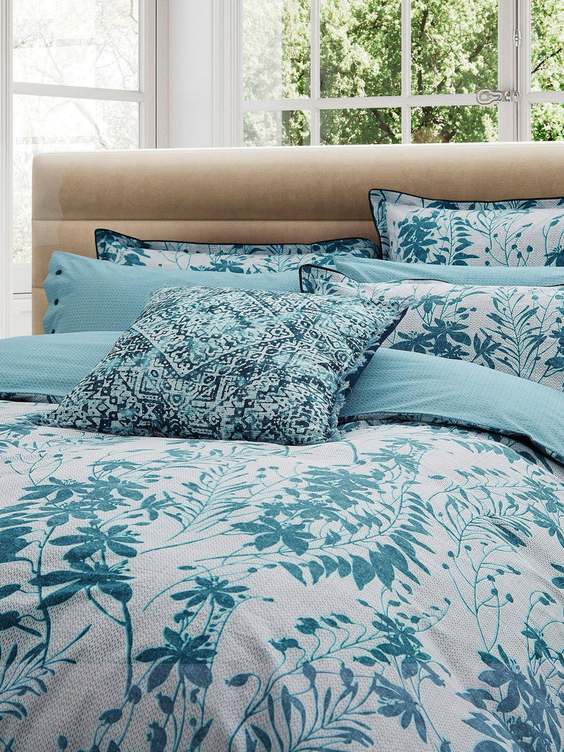 Bedeck of Belfast Meiko duvet cover set teal silver (British brand)