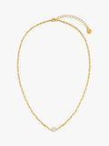 Orelia freshwater pearl chain link necklace gold (British brand)