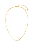 Orelia freshwater pearl chain link necklace gold (British brand)