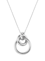 John Lewis Orelia Interlocking Open Circle Pendant Necklace, Silver, 45-50cm- Buy online at McGrocer
