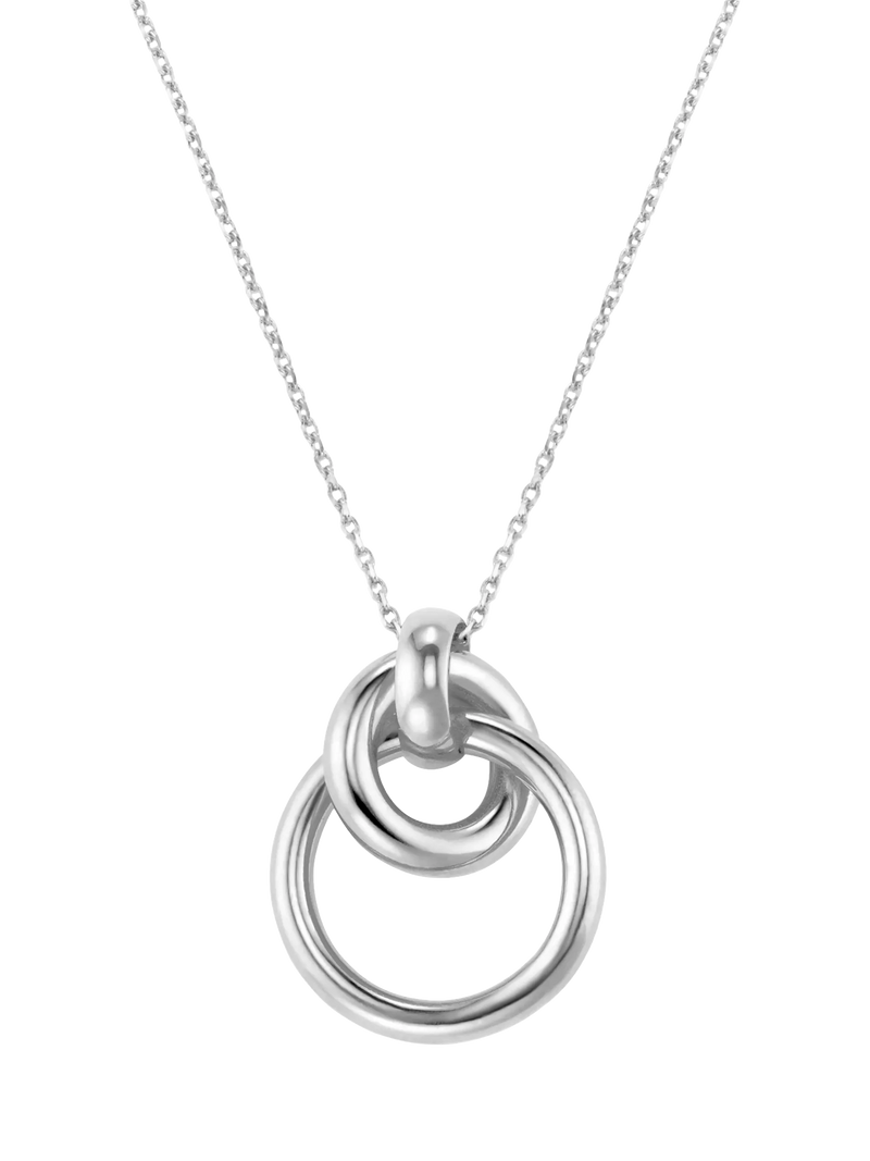 Orelia silver plated interlocking circle pendant necklace 45cm - British product