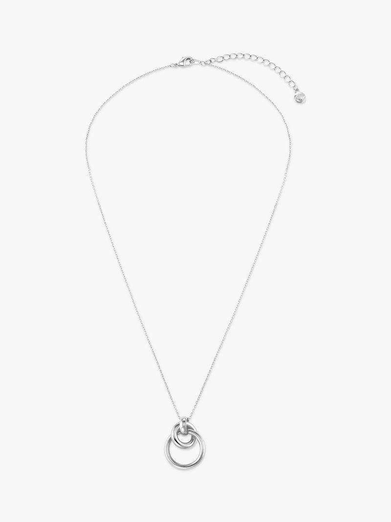 Orelia silver plated interlocking circle pendant necklace 45cm - British product