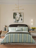 Bedeck of Belfast Reya green duvet cover set double (British brand)