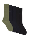 BOSS cotton blend crew socks pack of 5 multi, UK version