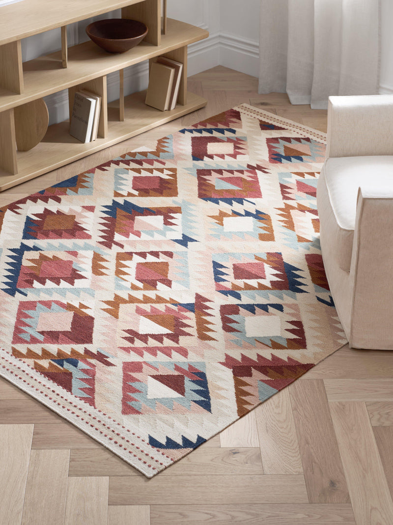 John Lewis Zafira Kelim flatweave rug Multi 180x120cm, imported from the UK