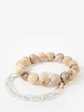 Mint Velvet beaded and chain layered bracelet 16cm, imported from the UK
