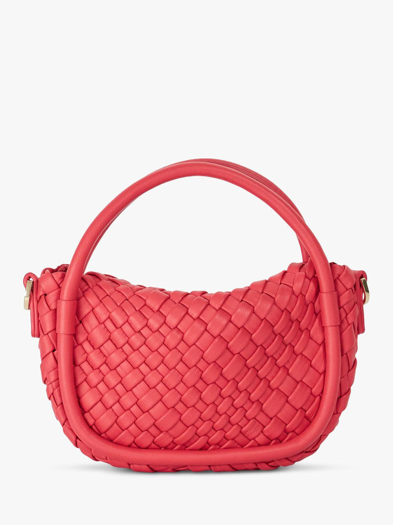 Dune London micro bag in pink with woven texture (British brand)