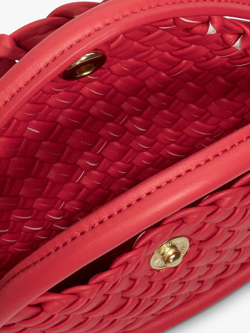Dune London micro bag in pink with woven texture (British brand)
