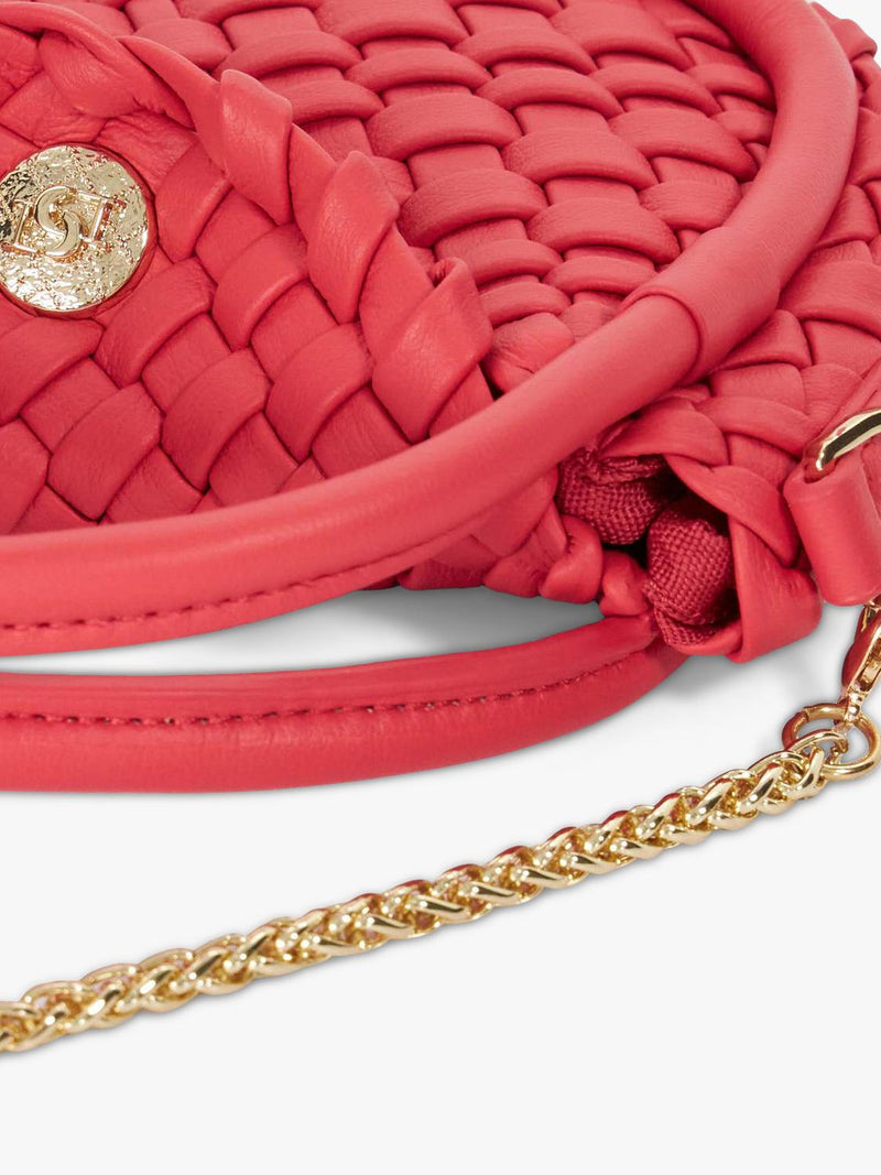 Dune London micro bag in pink with woven texture (British brand)