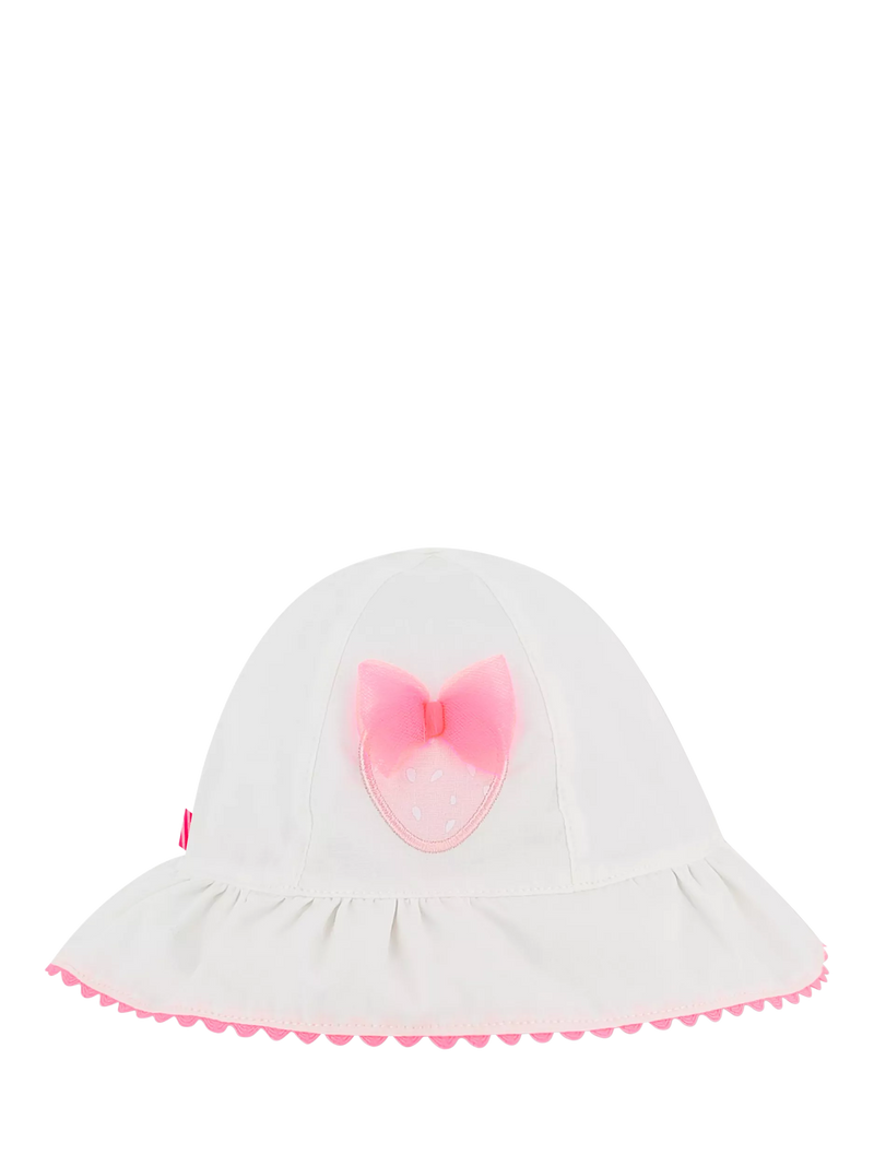 Billieblush baby hat strawberry badge white, UK version