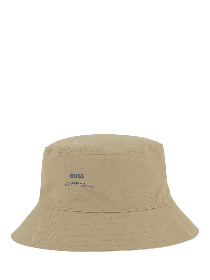 BOSS kids reversible bucket hat stone - British product