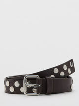John Lewis Mango Studded Detail Belt, Chocolate- Buy online at McGrocer