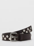 Mango studded belt in chocolate colour - British product