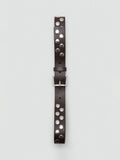 Mango studded belt in chocolate colour - British product