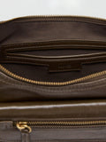 Mango compact shoulder satchel bag in khaki, UK version
