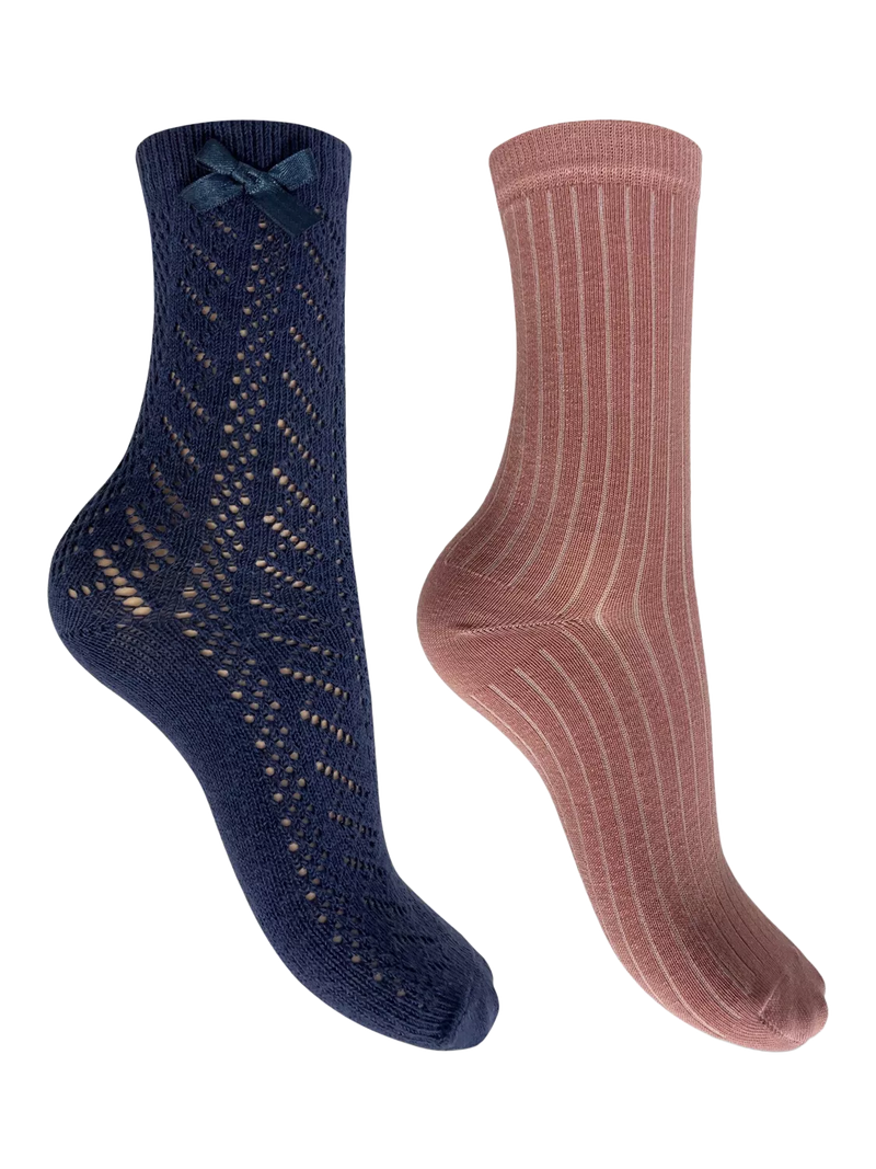 Charnos Pelerine & Rib Ankle Socks Pack of 2
