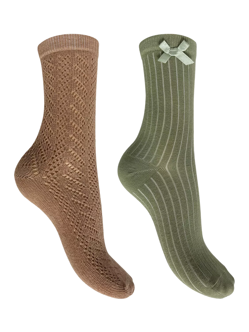 Charnos Pelerine & Rib Ankle Socks Pack of 2