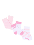 HUGO BOSS baby ankle socks pack of 3 pale pink, UK version