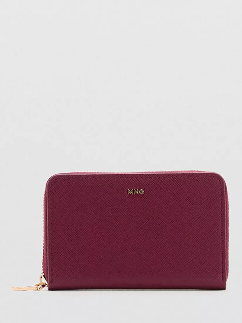 Mango zip around purse Bordeaux (British brand)