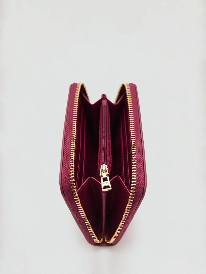 Mango zip around purse Bordeaux (British brand)