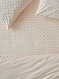 Piglet in Bed Martha Washed Cotton Fitted Sheet, Dusty Pink/Cream, Single