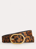 Boden leopard print pure leather belt multi - British product