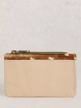 John Lewis White Stuff Bryony Colour Block Leather Card Holder Natural- Buy online at McGrocer
