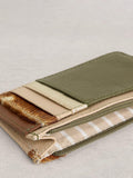 White Stuff Bryony Colour Block card holder in natural leather - British product
