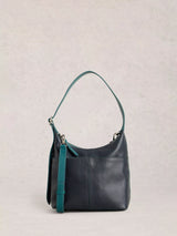 John Lewis White Stuff Sophia Pure Leather Mini Handbag Midmight Blue- Buy online at McGrocer