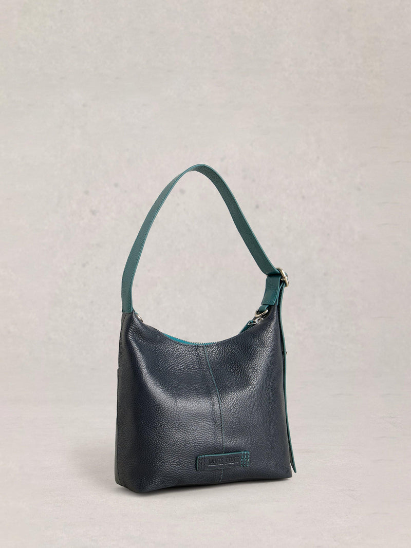 White Stuff leather mini handbag midnight blue (British brand)