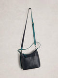 White Stuff leather mini handbag midnight blue (British brand)
