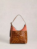 White Stuff Sophia suede crossbody bag brown pink - British product