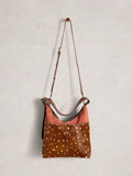 White Stuff Sophia suede crossbody bag brown pink - British product