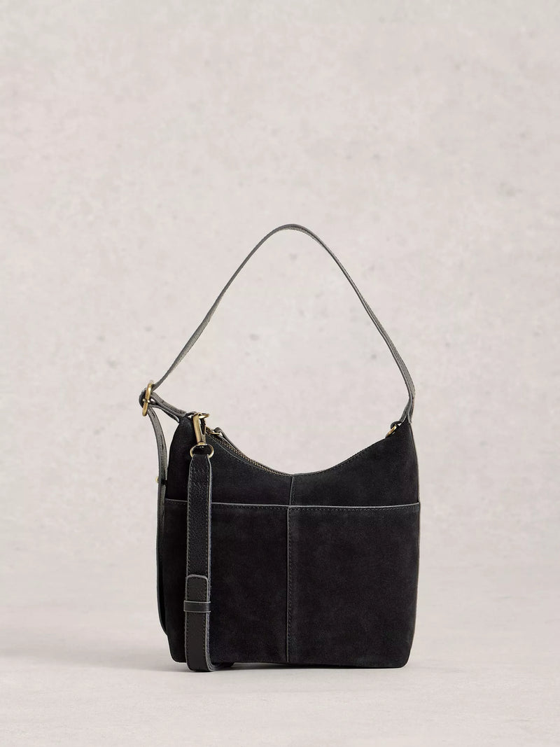 White Stuff mini suede convertible crossbody bag, UK version